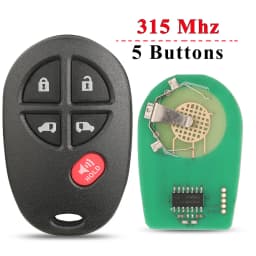 jingyuqin 315/433MHz GQ43VT20T Remote Car Key Fob for Toyota Sienna Tundra Sequoia Tacoma Camry Highlander Aurion 2004-2018