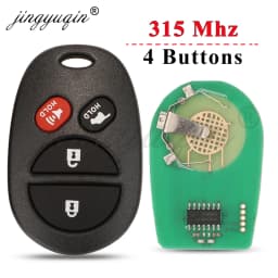 jingyuqin 315/433MHz GQ43VT20T Remote Car Key Fob for Toyota Sienna Tundra Sequoia Tacoma Camry Highlander Aurion 2004-2018