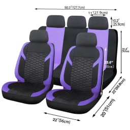 Universal Car Seat Covers Polyester Mesh Fabric Honeycomb Embroidery Seat Covers For Car SUV Vans Truck Accessories Interior