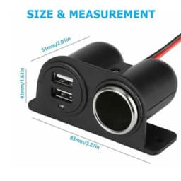 USB Ports Socket DC 5V 3.1A Dual USB Built-In Car Camper Adapter Cigarette Lighter Multi Plug Charger Port Socket Car Accessory