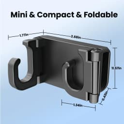 Hipacool Foldable Car Headrest Hook Hanger for Tesla Model 3/Y/Highland Storage Hook Hidden Interior Seat Back Organizer Holder