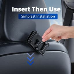 Hipacool Foldable Car Headrest Hook Hanger for Tesla Model 3/Y/Highland Storage Hook Hidden Interior Seat Back Organizer Holder