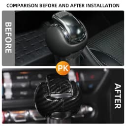 Car Gear Shift Knob Cover Trim for Ford Mustang 2015 2016 2017 2018 2019 2020 2021 Auto Interior Sticker AT Accessoreis