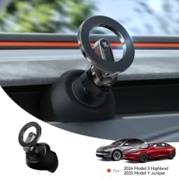 YZ For Tesla Model 3 Y Highland Juniper 2025 Stronger Magnetic adjustable Metal Car Phone support silicone base holder
