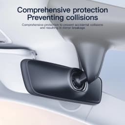 For Tesla Model Y Rear View Mirror Protector Frame Silicone Rearview Mirror Cover Sleeve Tesla Non-Slip Decoration Accessory