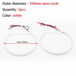 60mm 72mm 80mm 85mm 90mm 95mm 126mm 140mm 131mm 146mm 158mm White Circle Light Cotton Angel Eyes Kit for BMW E46 E36 E38 E39 E90