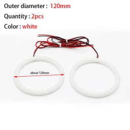 60mm 72mm 80mm 85mm 90mm 95mm 126mm 140mm 131mm 146mm 158mm White Circle Light Cotton Angel Eyes Kit for BMW E46 E36 E38 E39 E90