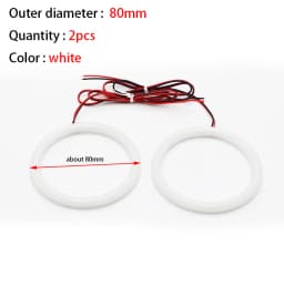 60mm 72mm 80mm 85mm 90mm 95mm 126mm 140mm 131mm 146mm 158mm White Circle Light Cotton Angel Eyes Kit for BMW E46 E36 E38 E39 E90