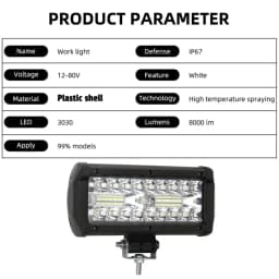 2pcs Car Work Light LED Light Bar Spot Flood Beam 12V 24V Universal For Truck Car SUV 4x4 Boat SUV ATV UTV Driving Headlight