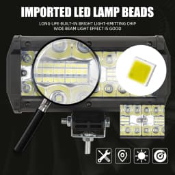 2pcs Car Work Light LED Light Bar Spot Flood Beam 12V 24V Universal For Truck Car SUV 4x4 Boat SUV ATV UTV Driving Headlight