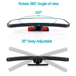 2Pcs 360 Degree Adjustable Blind Spot Mirror Car Auxiliary Rearview Convex Mirror Round Frame Wide Angle Mirrors for Car Reverse