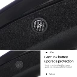 For Tesla 2019- Model 3 Highland 2024 Model Y Juniper Carbon Fiber Rear Trunk Switch Button Trim Sticker Car Interior Accessory