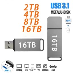 Original Pen Drive 16TB USB 3.2 Flash Drive High-Speed Pen Drive Type C Metal USB Memory For Computer Storage Devices
