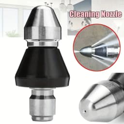 1/4" Quick Connect High-Pressure Sewer Nozzle, Stainless Steel Rust-Proof Drain Cleaner for Pipe Dredging & Outdoor Cleaning
