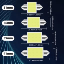 10x C5W C10W LED 31mm 36mm 39mm 42mm Festoon Bulb COB Led Car Interior Dome Light License Plate Luggage Trunk Lamp Universal