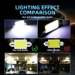 10x C5W C10W LED 31mm 36mm 39mm 42mm Festoon Bulb COB Led Car Interior Dome Light License Plate Luggage Trunk Lamp Universal