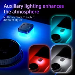 1x Car USB LED Light Mood Lamp Plug Play Universal LED Interior Atmosphere Light Auto Reading Lamp Decorations Decorative Strip