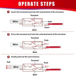 21Pcs Car Terminal Removal Tool Kit Uto Cable Plug Remove Puller Electrical Wire Crimp Connector Pin Extractor Disassembly Tools