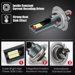 1/2/4PCs H7 Led Headlight Bulb Kit Car Fog Light Bulbs 12V 55W High Power Auto Fog Lamp 6000K Headlamp h7 super bright Bulbs