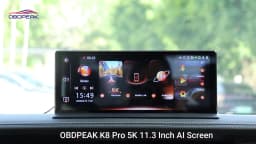 K8 Pro 11.3" Touch Screen Car Camera 5K Dash Cam GPS 5G WiFi Wireless CarPlay & Android Auto Loop Recording GPS Navigation DVR