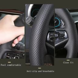 Customize Hand Sewing Microfiber Leather Car Steering Wheel Cover For Mazda CX-30 CX30 Mazda 3 Axela Car Accessories