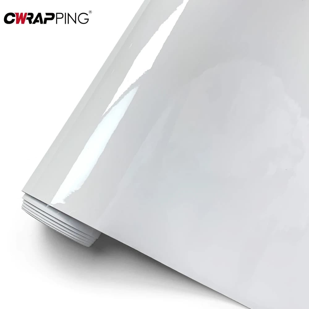 Car Stickers Glossy White Waterproof Vinyl Film Auto Bonding Scooter Motorcycle Body Film Protective Decor for Car Accessories