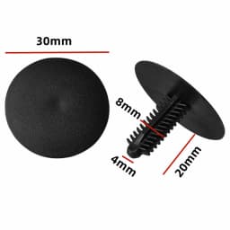 20Pcs For 8mm Hole Auto Plastic Fasteners Car Fastener Clip Rivet Plastic Clip For Trunk Cover For Toyota  A71