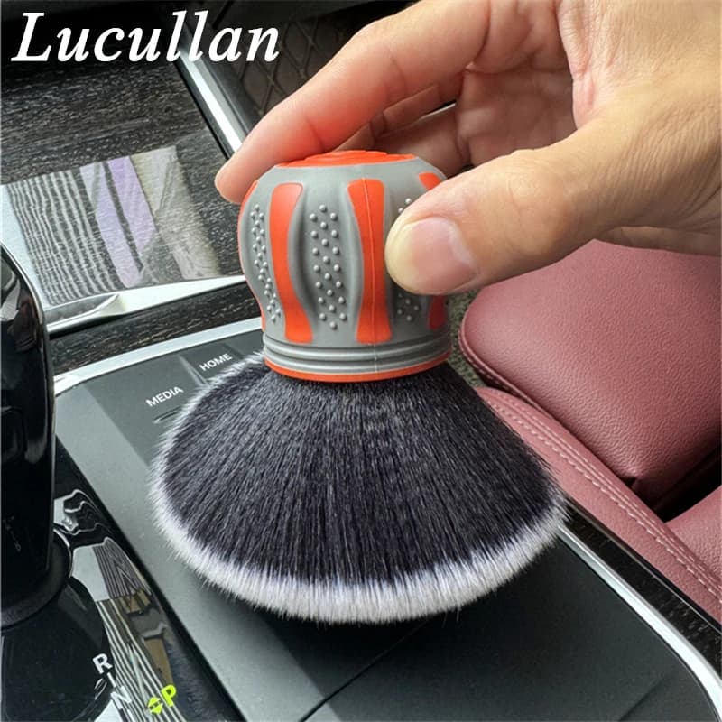 Lucullan Small Multi-Purpose Detailing Brush Nylon Soft Bristles For Dusting or Scrubbing Interior & Delicate Surfaces