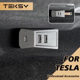 Glovebox USB Hub For Tesla New Model Y Launch Juniper 2025 Model 3 Highland 2024 Type-C Port Splitter Docking Station Data