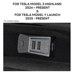 Glovebox USB Hub For Tesla New Model Y Launch Juniper 2025 Model 3 Highland 2024 Type-C Port Splitter Docking Station Data