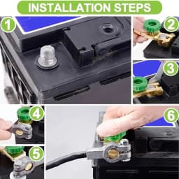 Universal Car Battery Switch Battery Terminal Link Switch Car Battery Power-off Switch Quick Cut-off Disconnect Protector RV