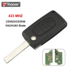 Flip Remote Car Key For Peugeot 206 207 208 307 308 407 607 807 Partner For Citroen C2 C3 C4 C5 Berlingo Xsara 3 Button HU83/VA2