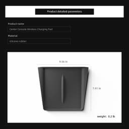 LUCKEASY for Tesla Model Y Juniper 2025 2026 Car Anti Dirt Pad Mobile Wireless Charging Anti-Slip Mats Silicone Accessiories