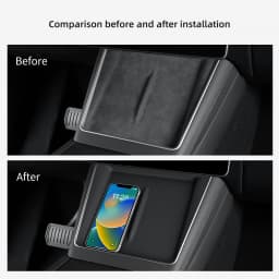 LUCKEASY for Tesla Model Y Juniper 2025 2026 Car Anti Dirt Pad Mobile Wireless Charging Anti-Slip Mats Silicone Accessiories