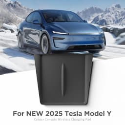 LUCKEASY for Tesla Model Y Juniper 2025 2026 Car Anti Dirt Pad Mobile Wireless Charging Anti-Slip Mats Silicone Accessiories