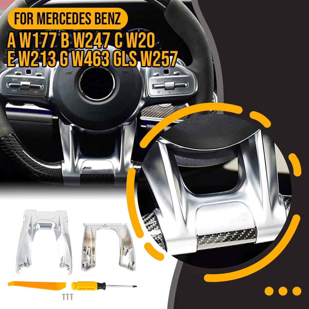 Car Steering Flat Wheel Lower Trim Cover For Mercedes Benz AMG sport 2019+ C E Class W205 W213 A Class W177 B Class W247 CLA GLB