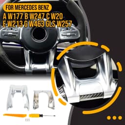 Car Steering Flat Wheel Lower Trim Cover For Mercedes Benz AMG sport 2019+ C E Class W205 W213 A Class W177 B Class W247 CLA GLB