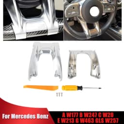 Car Steering Flat Wheel Lower Trim Cover For Mercedes Benz AMG sport 2019+ C E Class W205 W213 A Class W177 B Class W247 CLA GLB
