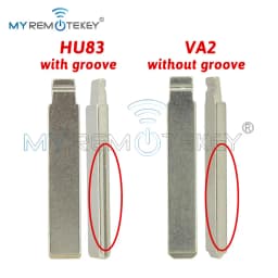 MYREMOTEKEY Flip Remote Key Shell For Peugeot Expert Partner 508 308 3008 Citroen C3 C4 C4L Elysee Dispatch Berlingo HU83/VA2