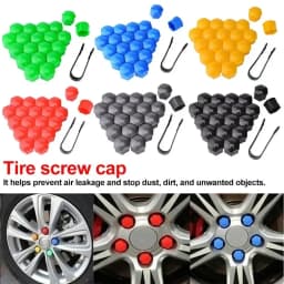 17/19/21mm 20Pcs Car Wheel Nut Caps Anti-Rust Auto Hub Screw Protection Covers Car Tire Screw Caps Nut Bolt Covers Auto Exterior