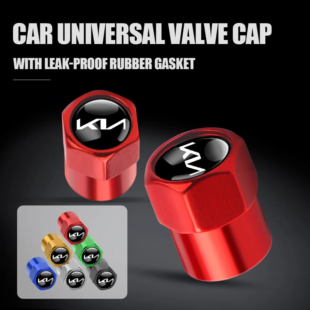 3D Styling Car Valve Caps Wheel Tires Air Tyre Stem Protective Cover For Kia Sportage 3 Rio K2 Ceed Carnival Picanto Soul EV6