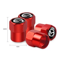 4Pcs Metal Car Wheel Tire Valve Caps Stem Cover for Mazda 3 Bk 6 Gh CX-5 CX30 MX-5 2 5 CX-3 GJ GL CX-8 MS RX-8 626 Miata Speed 6