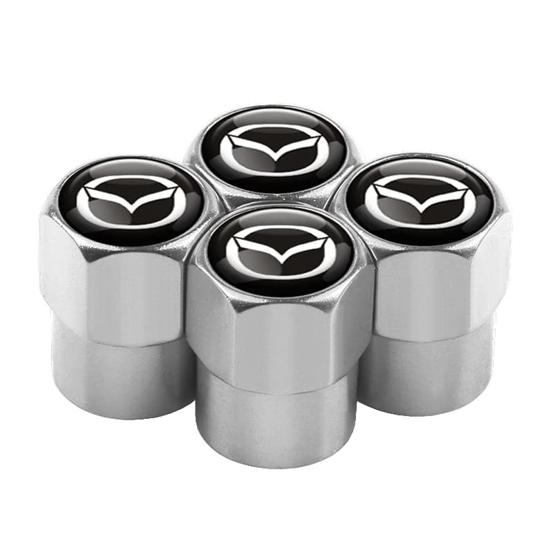 4Pcs Metal Car Wheel Tire Valve Caps Stem Cover for Mazda 3 Bk 6 Gh CX-5 CX30 MX-5 2 5 CX-3 GJ GL CX-8 MS RX-8 626 Miata Speed 6