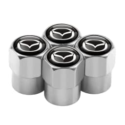 4Pcs Metal Car Wheel Tire Valve Caps Stem Cover for Mazda 3 Bk 6 Gh CX-5 CX30 MX-5 2 5 CX-3 GJ GL CX-8 MS RX-8 626 Miata Speed 6