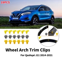 18Pcs Front Wheel Arch Trim Clips Car Exterior Flare Horn Fastener Clip Accessories 84953JA00A For Nissan Qashqai J11 2014-2021