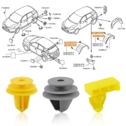 18Pcs Front Wheel Arch Trim Clips Car Exterior Flare Horn Fastener Clip Accessories 84953JA00A For Nissan Qashqai J11 2014-2021