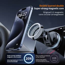 Magnetic Vacuum Suction Car Phone Holder Universal Foldable Extendable Mount for All Smartphones Windshield Dashboard