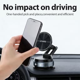 Magnetic Vacuum Suction Car Phone Holder Universal Foldable Extendable Mount for All Smartphones Windshield Dashboard