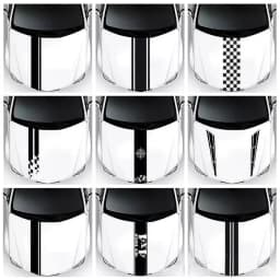 1pc Hood Car Sticker Personalized Stripe Stickers Auto Modified Body Sticker Car Accessories Decoration Covering Film
