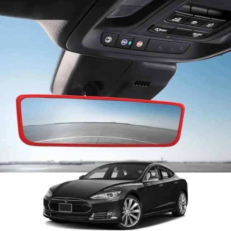 Silicone Cover Decoration for Rearview Mirror Protection Frame for Model3/Y